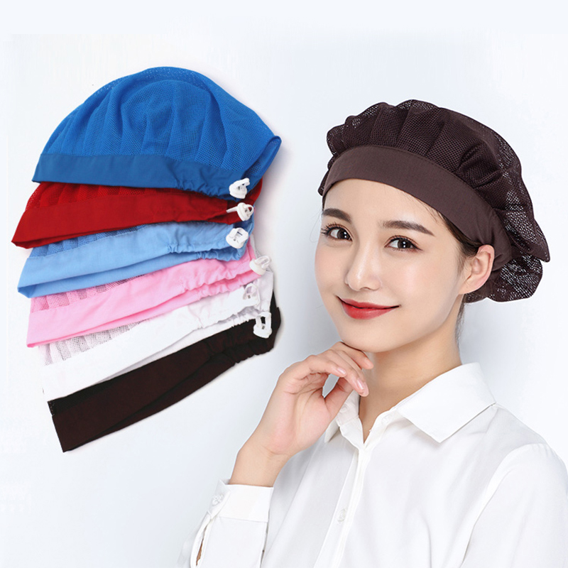 Women Kitchen Accessories - Topi jaring Pria Wanita topi kerja