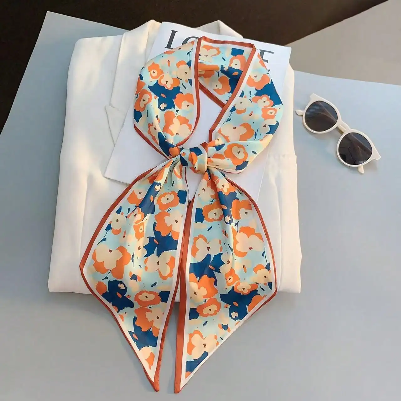 Silk Scarf Square - Syal Persegi Sutra Imitasi Kasual Musim