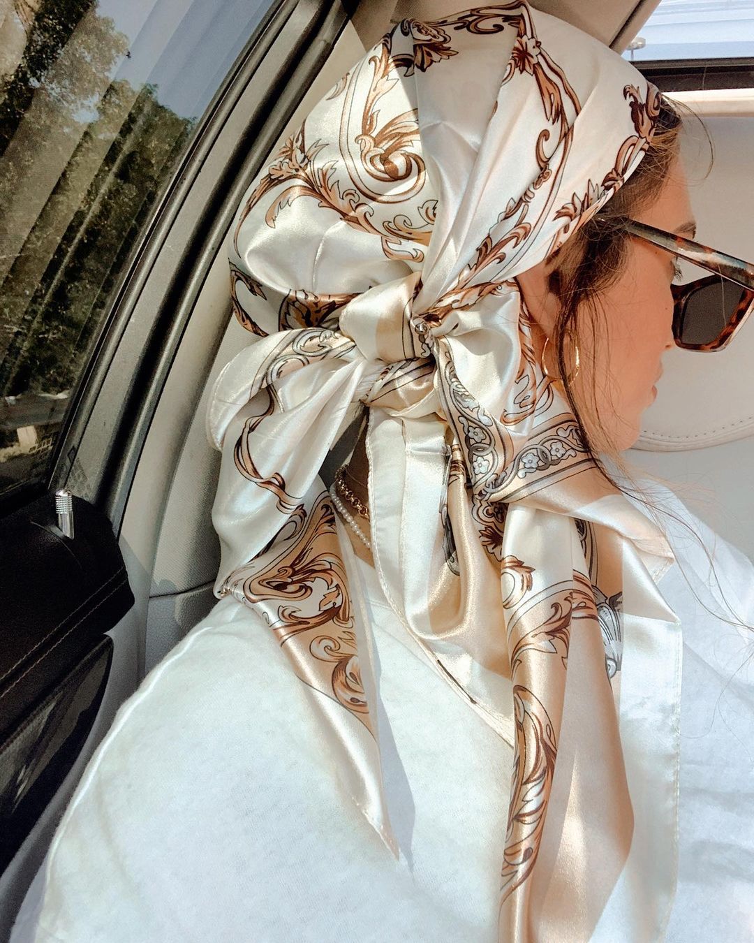 Silk Scarf Square - Syal Persegi Satin Jilbab Muslim Wanita