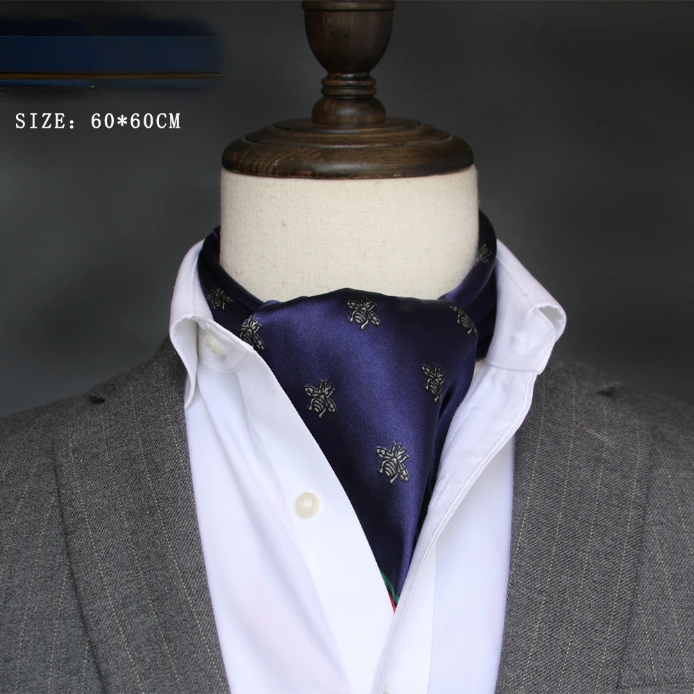 Silk Scarf Square - Syal sutra pria Inggris syal sutra
