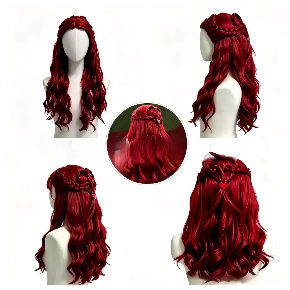 Wig Sintetis Panjang Bergelomb - Women'S Red Accessories ulasan dan harga