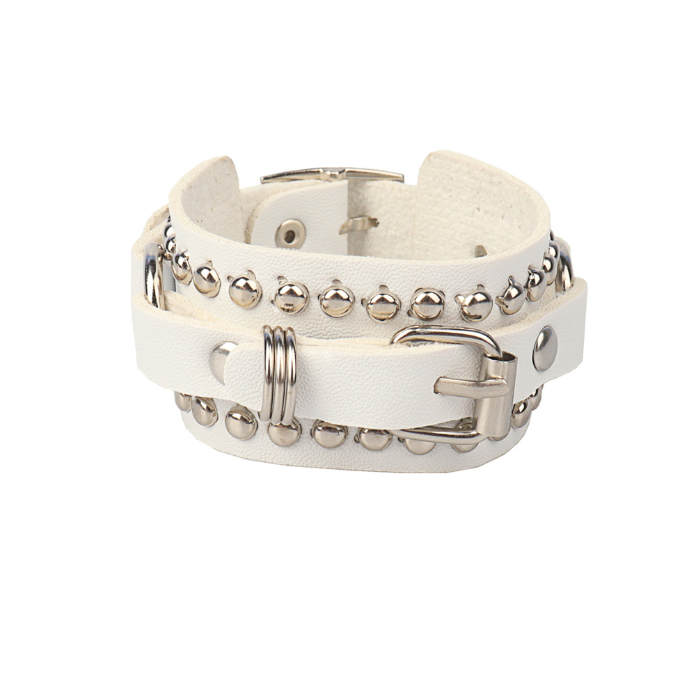 Goth hitam gelang kulit gelang - Women'S Emo Accessories ulasan dan harga