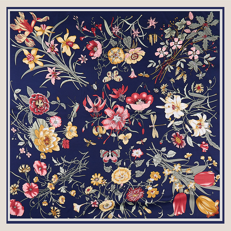 POBING Twill Silk Scarf Women  - Silk Scarf Square ulasan dan harga