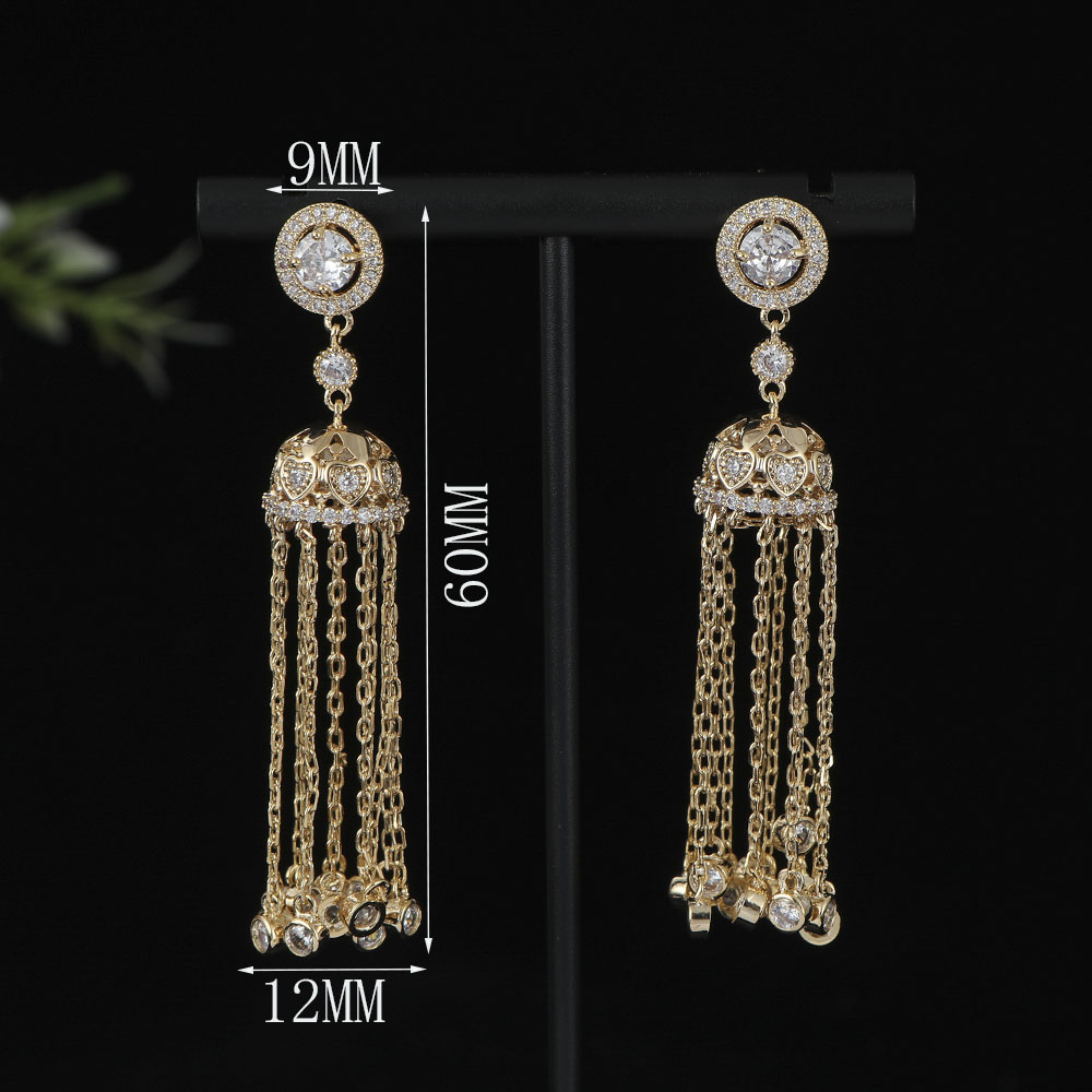 Anting Rumbai Panjang Bulat Ge - Women Accessories Dubai ulasan dan harga