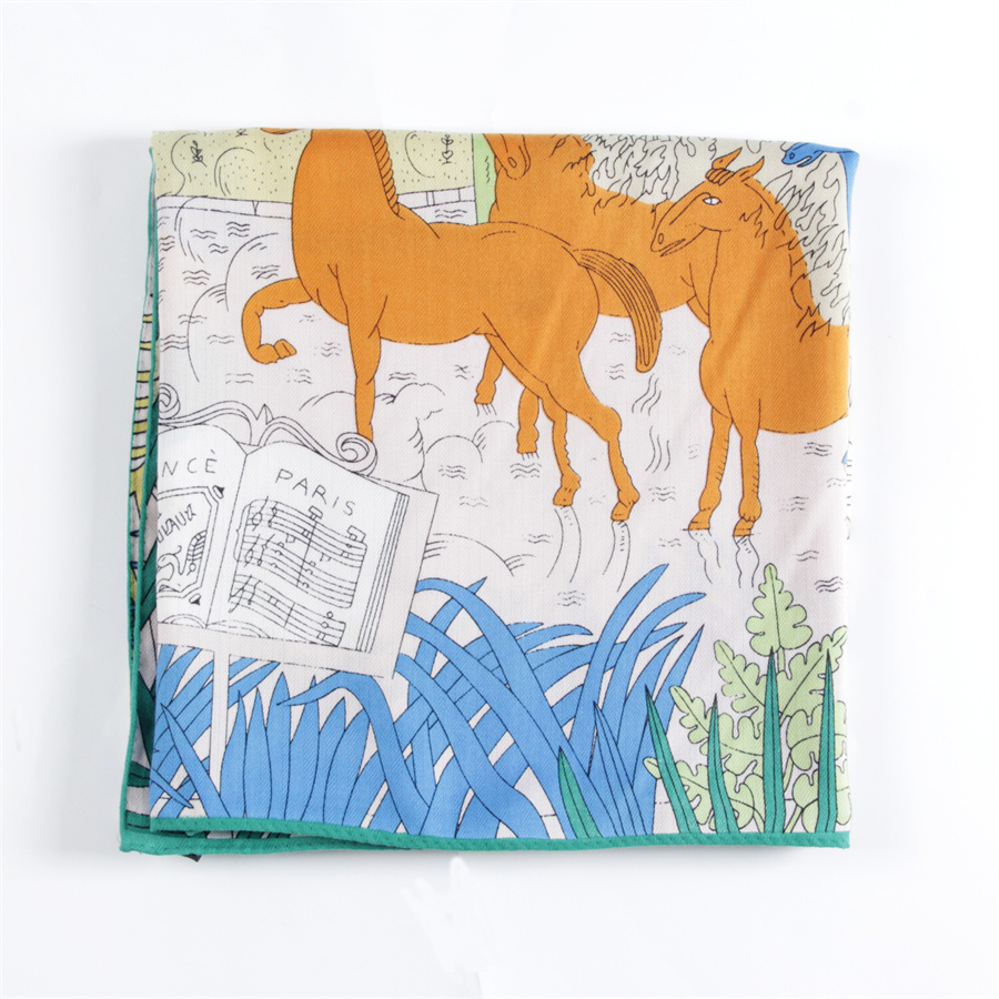 POBING syal sutra kasmir wanit - Silk Scarf Square ulasan dan harga